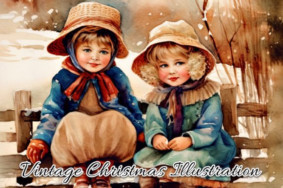Download Vintage Christmas Card Illustration III - Christmas Collection