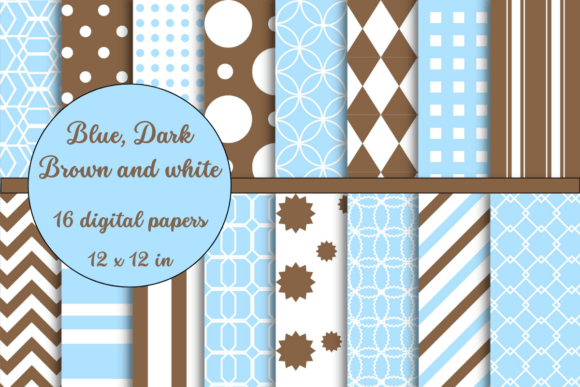 Download Blue and Dark Brown Digital Paper - Brown digital paper Collection
