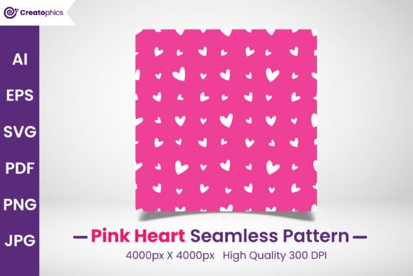 Download Pink Seamless Heart Pattern and Paper - Heart pattern Collection