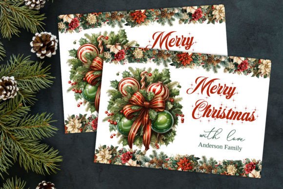 Download Retro Christmas Decoration Greeting Card - Christmas Collection