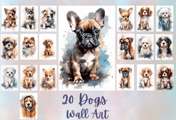 Download 20 Watercolor Dogs Wall Art Jpg - Jpg Collection