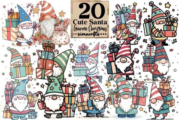 Download Cute Santa Gnome Christmas PNG Bundle - Christmas Collection