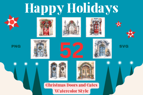 Download Christmas Doors and Gates Bundle (52) - Christmas Collection