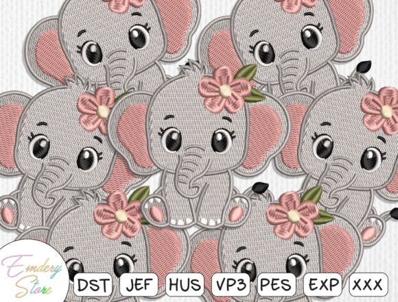 Download Cute Elephant Embroidery Patch Design - Premium Resources