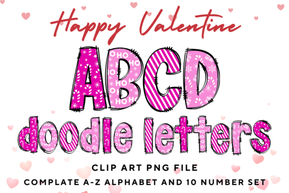 Download Christmas Doodle Alphabet Letters PNG - Christmas Collection