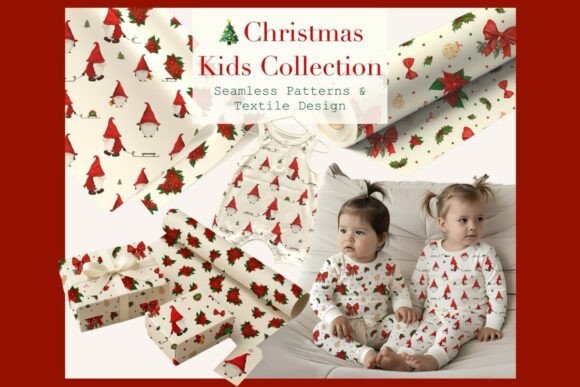 Download Cute Christmas Gnome Digital Paper - Christmas Collection