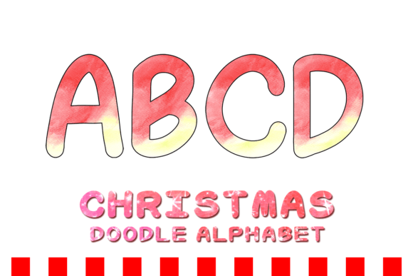 Download Christmas Doodle Alphabet Letter 143 - Christmas Collection