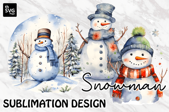Download Snowman Christmas Tree Sublimation - Christmas Collection