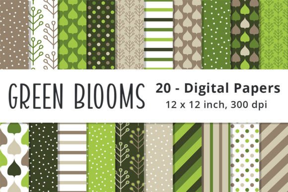 Download Green and Brown Digital Paper Patterns - Brown digital paper Collection