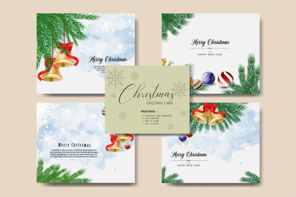 Download 4 Christmas Greeting Card Bundle - Christmas Collection
