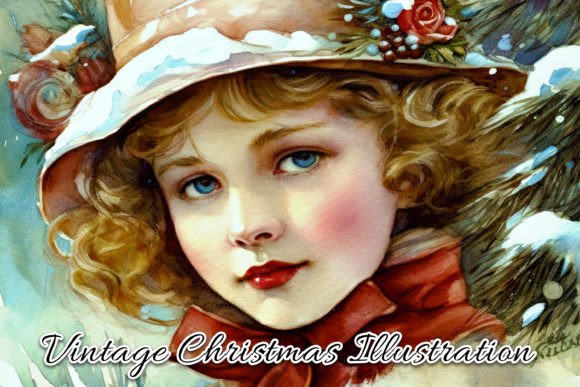 Download Vintage Christmas Card Illustration I - Christmas Collection