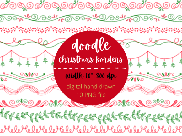 Download Doodle Christmas Borders Hand Draw - Christmas Collection