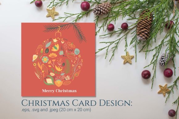 Download Christmas Bauble Card with Fold Art - Christmas Collection