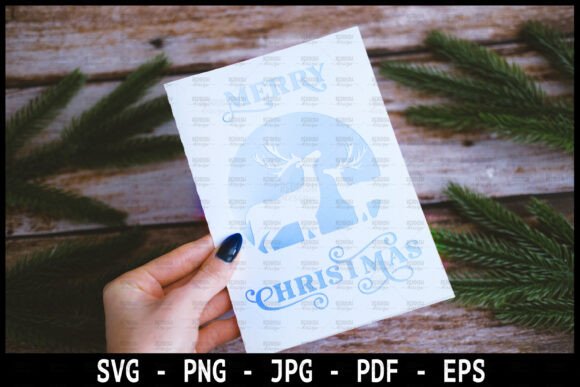 Download Christmas Greeting Card SVG Template - Christmas Collection