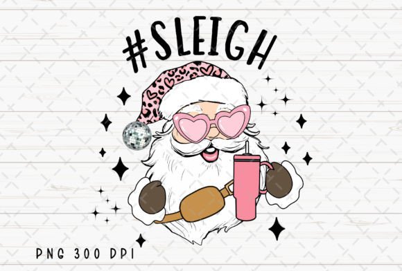 Download Sleigh Santa Retro Christmas Tumbler PNG - Christmas Collection