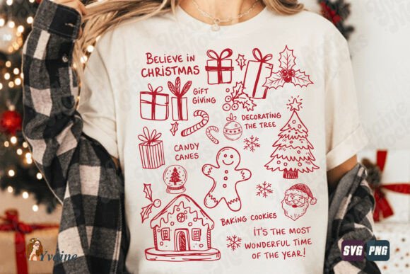 Download Cozy Christmas Doodle Collage SVG PNG - Christmas Collection