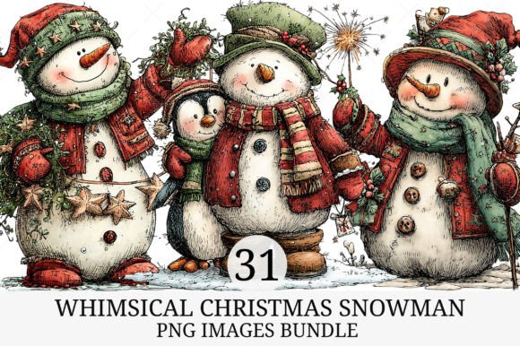 Download Whimsical Christmas Snowman PNG - Christmas Collection