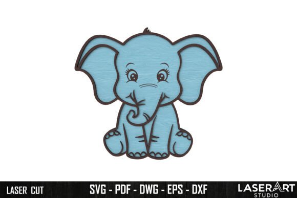 Download Baby Elephant SVG Laser Cut - Elephant Collection