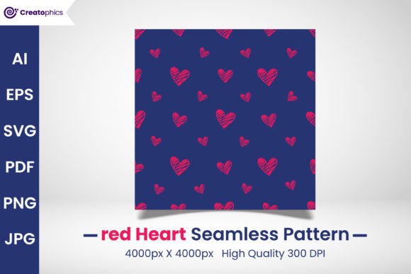 Download Red Seamless Heart Pattern and Paper - Heart pattern Collection