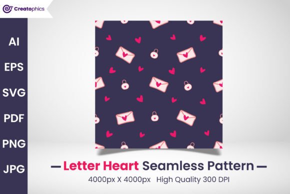 Download Seamless Letter Heart Pattern - Heart pattern Collection