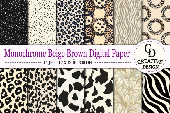 Download Monochrome Beige Brown Digital Paper - Brown digital paper Collection