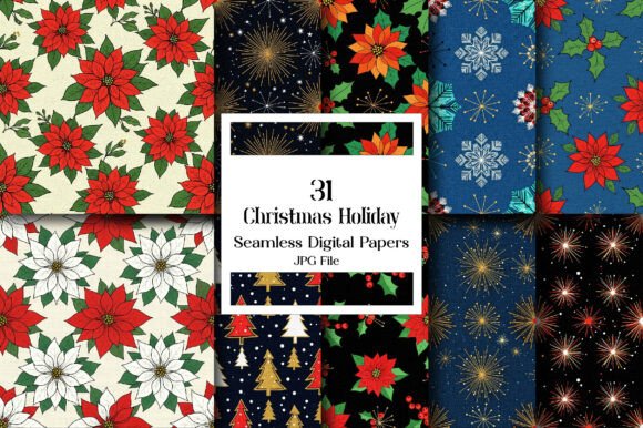 Download Christmas Holiday Digital Paper - Christmas Collection
