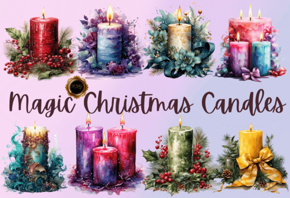 Download Magic Christmas Candles Clipart Png - Christmas Collection