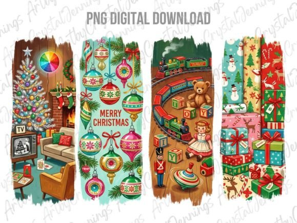 Download Retro Christmas Toy Brushstroke PNG - Christmas Collection