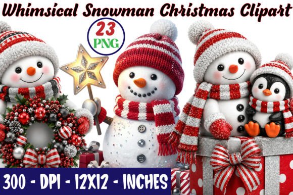 Download Whimsical Snowman Christmas Clipart - Christmas Collection