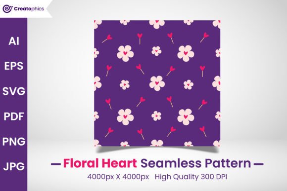 Download Seamless Floral Heart Pattern and Paper - Heart pattern Collection