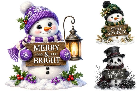 Download Snowman Christmas Sublimation Clipart - Christmas Collection
