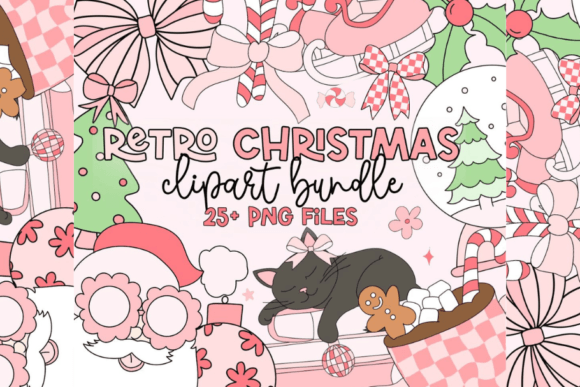 Download Retro Christmas Doodle Clipart Bundle 29 - Christmas Collection
