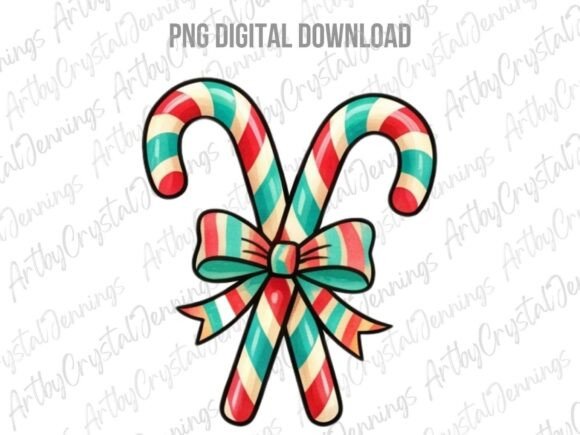 Download Retro Christmas Candy Canes PNG - Christmas Collection
