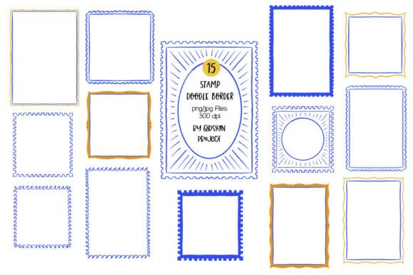 Download 15 Stamp Doodle Border PNG JPG – Cute Po - Jpg Collection