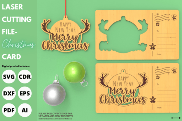 Download Christmas Greeting Cards Ornament, Laser - Christmas Collection