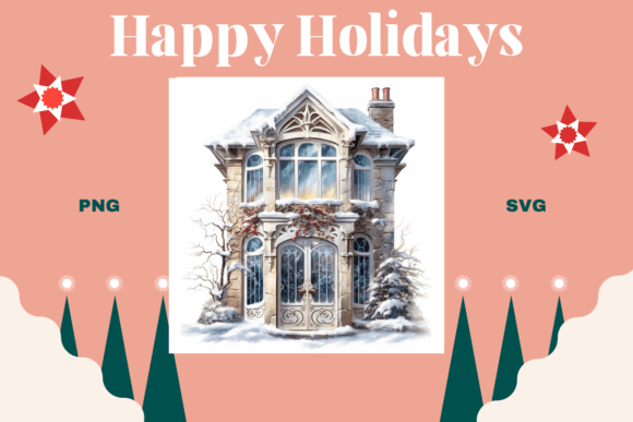 Download Vintage Christmas Window Watercolor (3) - Christmas Collection